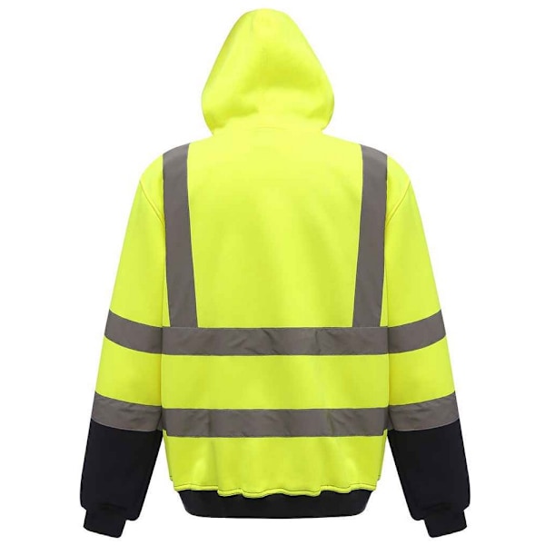 Yoko Hi-Vis Hoodie för män S Gul/Marinblå Yellow/Navy S