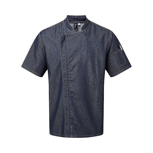 Premier Unisex Vuxen Kockar Dragkedja Korta Ärmar Jacka XS In Indigo Denim XS