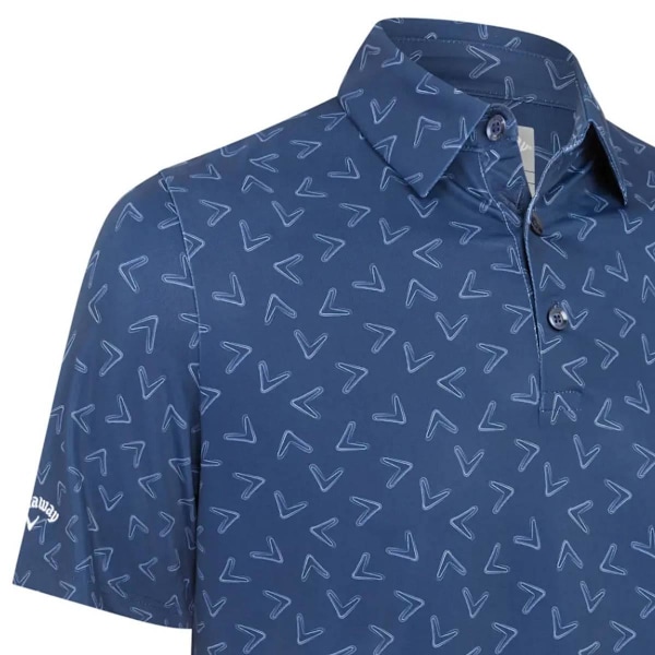 Callaway Unisex Chev All-Over Print Pikétröja XL Caviar Caviar XL