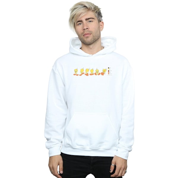 Looney Tunes Herr Tweety Pie Färgkod Hoodie 4XL Vit White 4XL