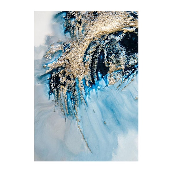 Petra Meikle De Vlas Earthly Motions Poster 80cm x 60cm Blå/Guld Blue/Gold 80cm x 60cm