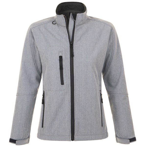 SOLS Dam/Dam Roxy Soft Shell Jacka (Andningsbar, Vindtät Och Vattenavvisande) Grey Marl M