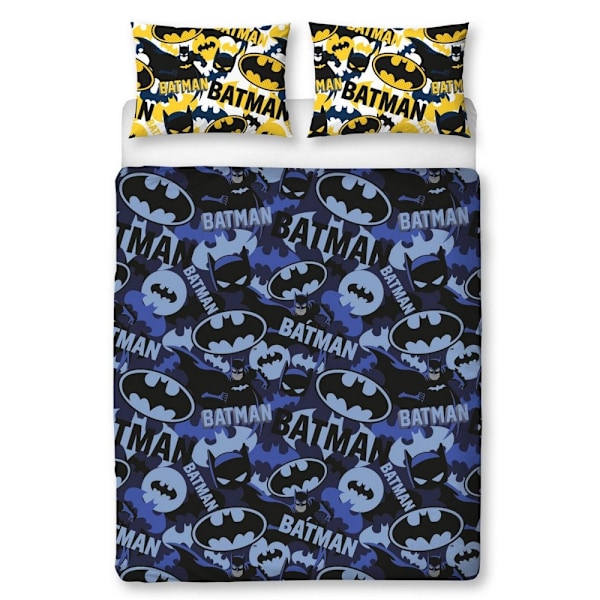 Batman Camo Påslakan Set Enkelsäng Blå/Gul/Svart Blue/Yellow/Black Single