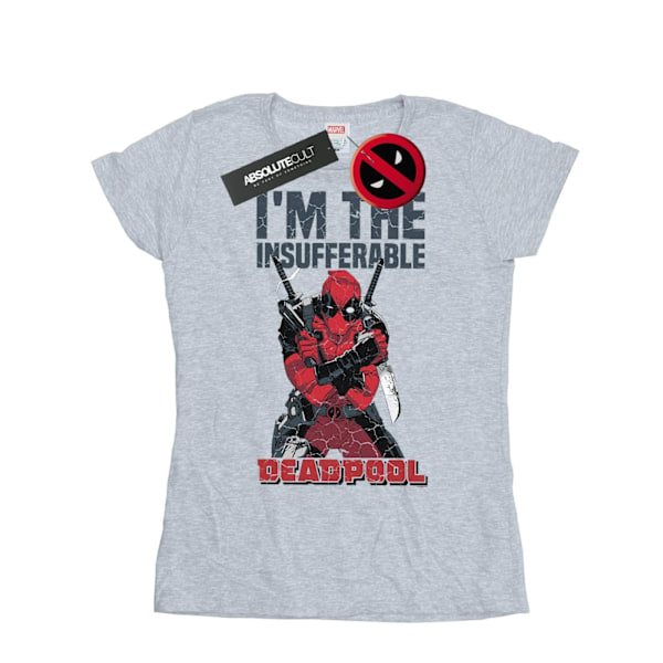 Marvel Womens/Ladies Deadpool I´m The Insufferable Cotton T-Shi Sports Grey S