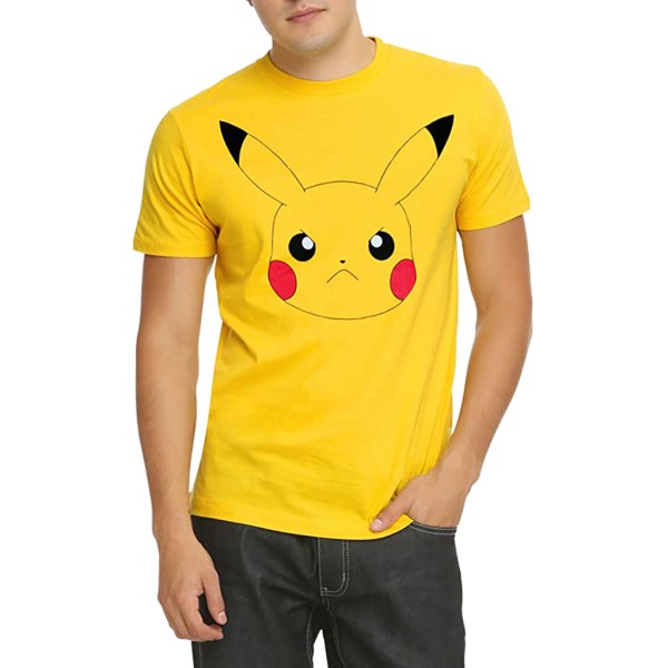 Pokemon Unisex Vuxen Pikachu Face T-shirt L Gul Yellow L