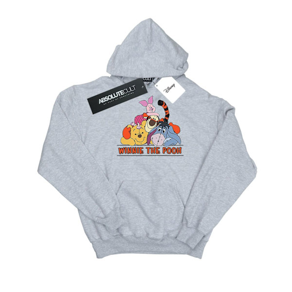 Disney Dam/Kvinnor Winnie The Pooh Grupp Hoodie XL Sports Grå Sports Grey XL