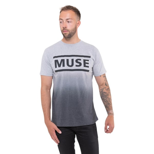 Muse Unisex Vuxen Dip Dye Logo T-Shirt S Vit White S