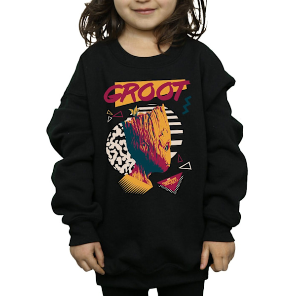 Marvel Girls Guardians Of The Galaxy Vol. 2 80-talets Groot Sweatshirt Black 9-11 Years