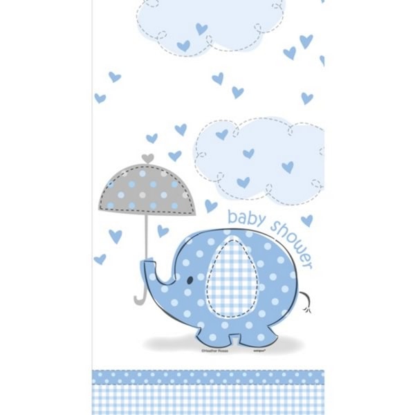 Unique Party Blå Bordsduk - Umbrellaphants En Storlek Blå/Vit Blue/White One Size