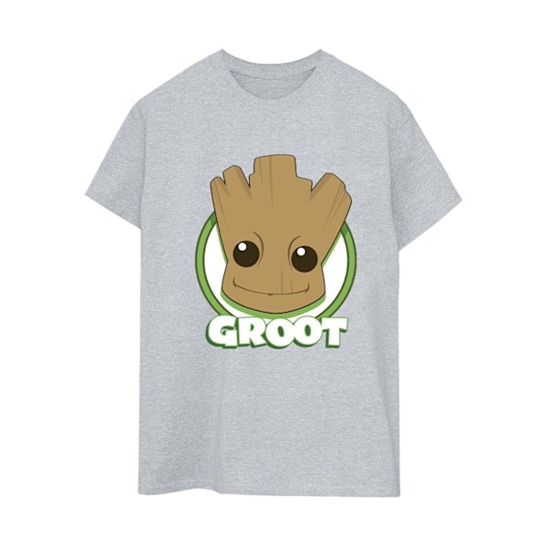 Guardians Of The Galaxy Dam/Damer Groot Badge Bomull Boyfriend T-Shirt Sports Grey 3XL