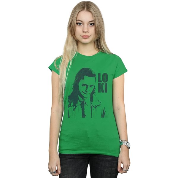 Loki Headshot T-shirt dam/dam L Irish Green/Black Irish Green/Black L