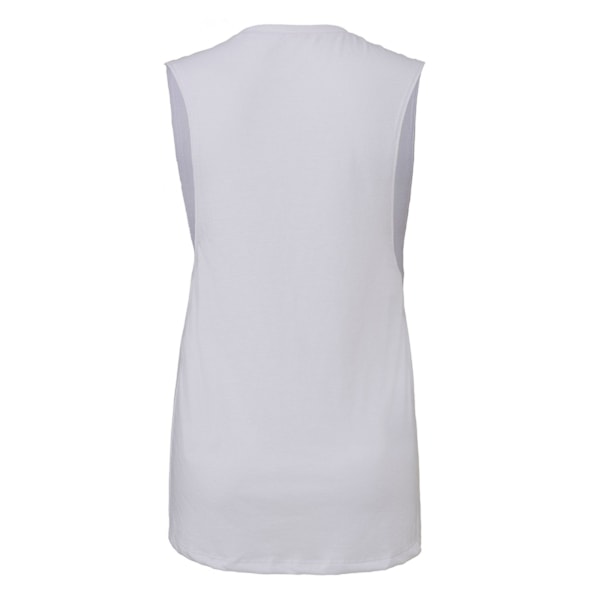 Bella + Canvas Dam/Dam Flowy Scoop Neck Muscle Tank Top 1 White 14 UK - 16 UK