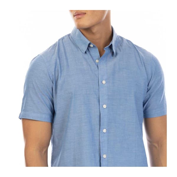 Peter Werth Herrskjorta Enfärgad M Indigo Indigo M