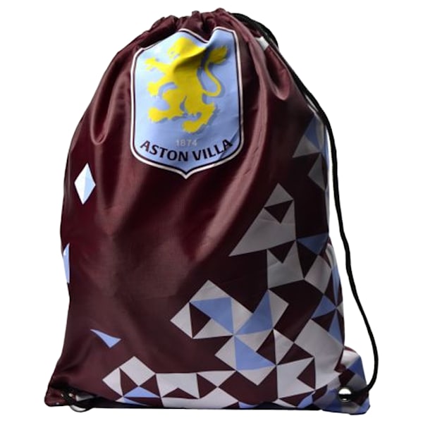Aston Villa FC Particle Gymnastikpåse med Dragsko One Size Vinröd/Vit Claret/White/Sky Blue One Size