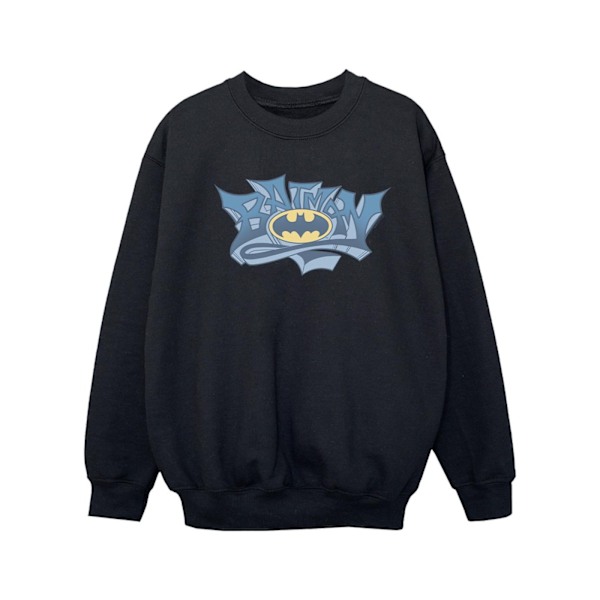 DC Comics Girls Batman Graffiti Logo Sweatshirt 9-11 år Svart Black 9-11 Years