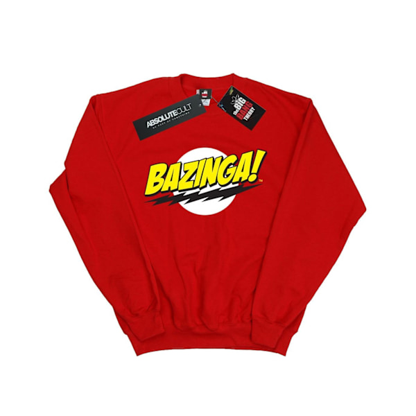 The Big Bang Theory Boys Sheldon Bazinga Sweatshirt 12-13 År Red 12-13 Years