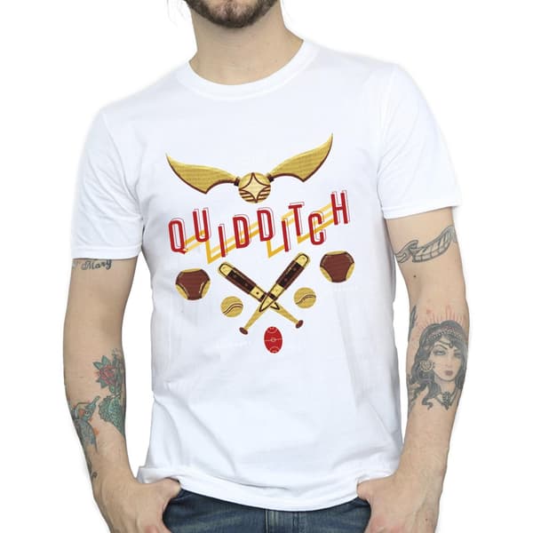 Harry Potter Herr Quidditch Golden Snitch T-shirt M Vit White M