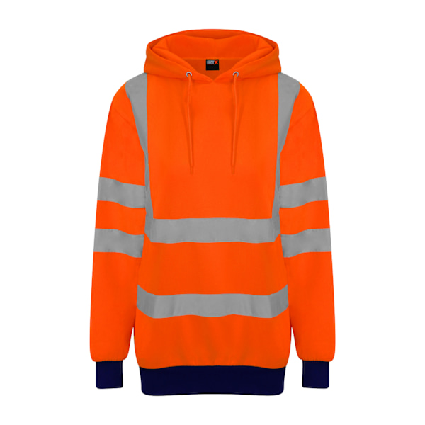 Pro RTX Hög synlighet Unisex Vuxen Reflex Hoodie 4XL Ora Orange/Navy 4XL