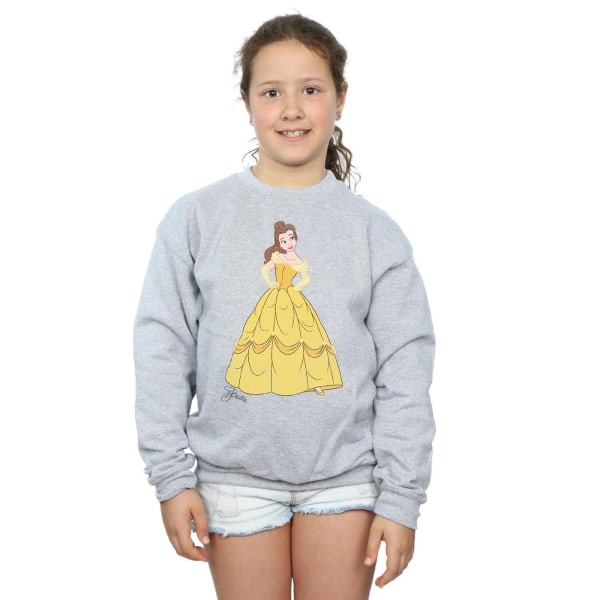 Disney Princess Girls Classic Belle Sweatshirt 7-8 Years Sports Sports Grey 7-8 Years