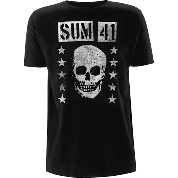 Sum 41 Unisex Vuxen Grinning Skull Bomull T-shirt XL Svart Black XL