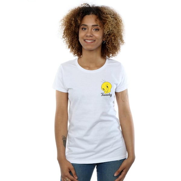 Looney Tunes Dam/Damer Tweety Pie Head Bomull T-shirt XXL W White XXL