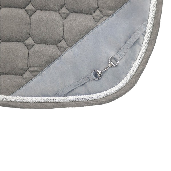 HySPEED On The Bit Suede Hästsadelpad Pony/Cob Grå/Silver Grey/Silver Pony/Cob
