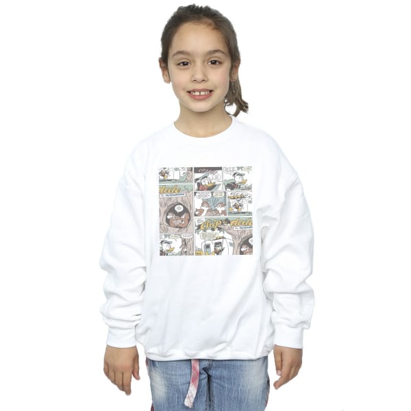 Disney Girls Chip 'n Dale Comic Sweatshirt 9-11 år Vit White 9-11 Years
