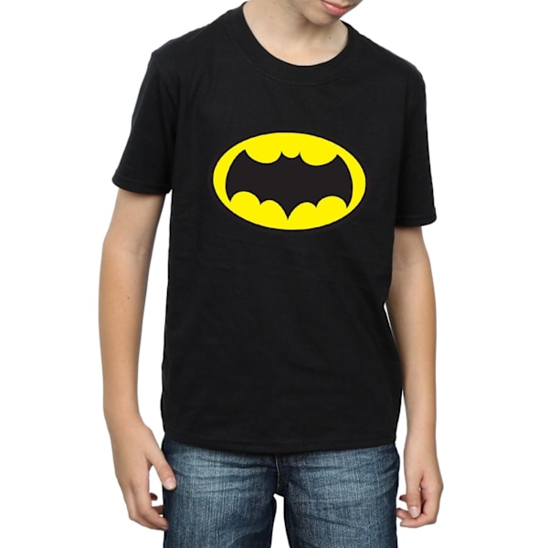 DC Comics Boys Batman TV-serie logotyp T-shirt 7-8 år svart Black 7-8 Years