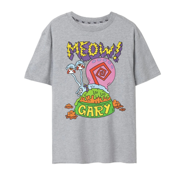 Svampbob Fyrkant Herr Meow Gary Marl T-shirt XL Grå Grey XL