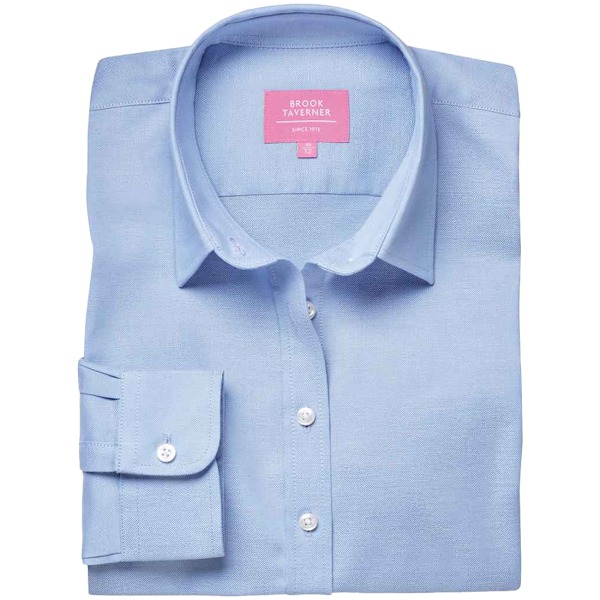 Brook Taverner Dam/Dam Albany Oxford Formell Skjorta 18 UK S Sky Blue 18 UK