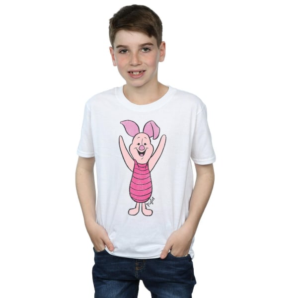 Disney Boys Winnie The Pooh Classic Piglet T-Shirt 7-8 år Vit White 7-8 Years