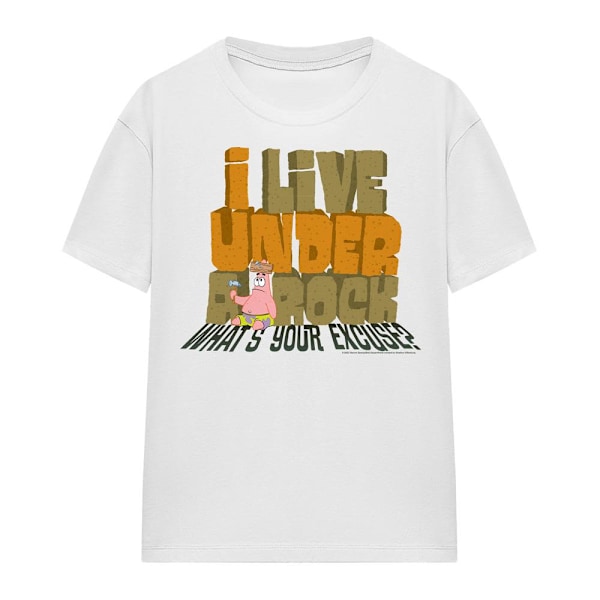 SvampBob Fyrkant Unisex Vuxen What´s Your Excuse? T-Shirt White M