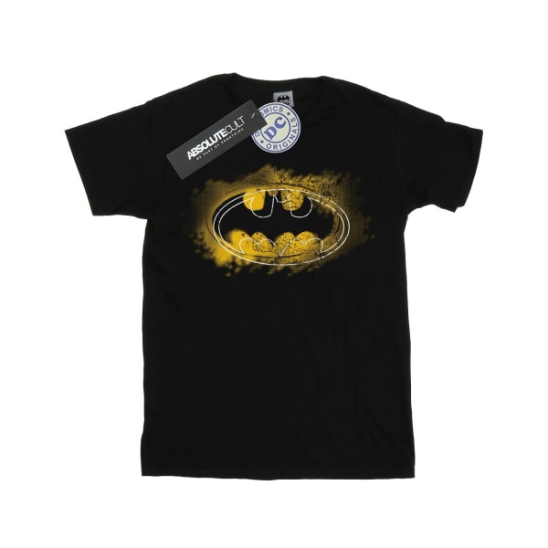 DC Comics Girls Batman Spray Logotyp bomull T-shirt 5-6 år Svart Black 5-6 Years
