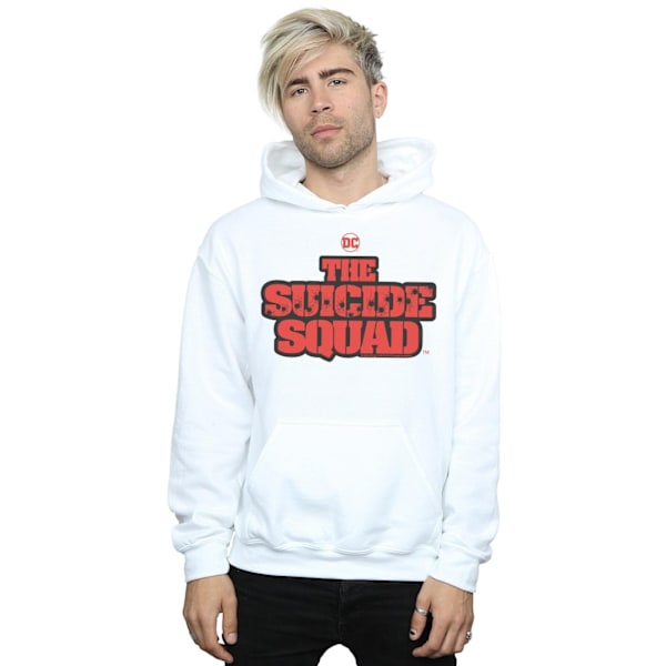 DC Comics Herr The Suicide Squad Filmlogotyp Hoodie 3XL Vit White 3XL