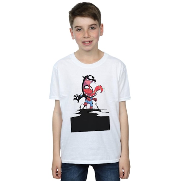 Marvel Boys Spider-Man Venom Cartoon T-shirt 5-6 år Vit White 5-6 Years