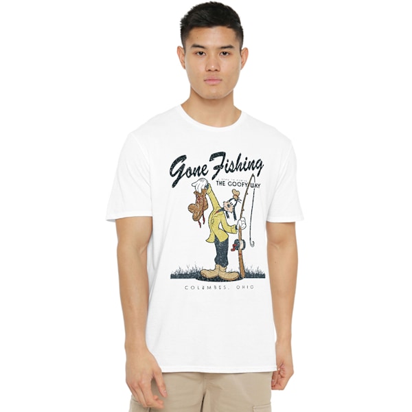 Mickey Mouse & Friends Herr Goofy Gone Fishing T-shirt S Vit White S