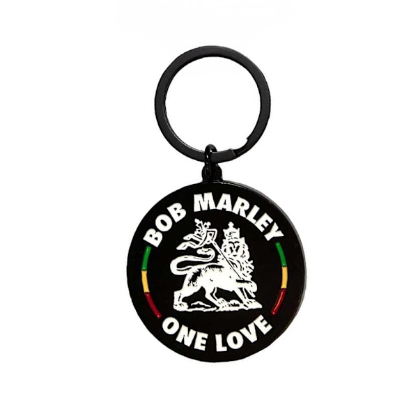 Bob Marley Lion Nyckelring One Size Svart/Vit Black/White One Size