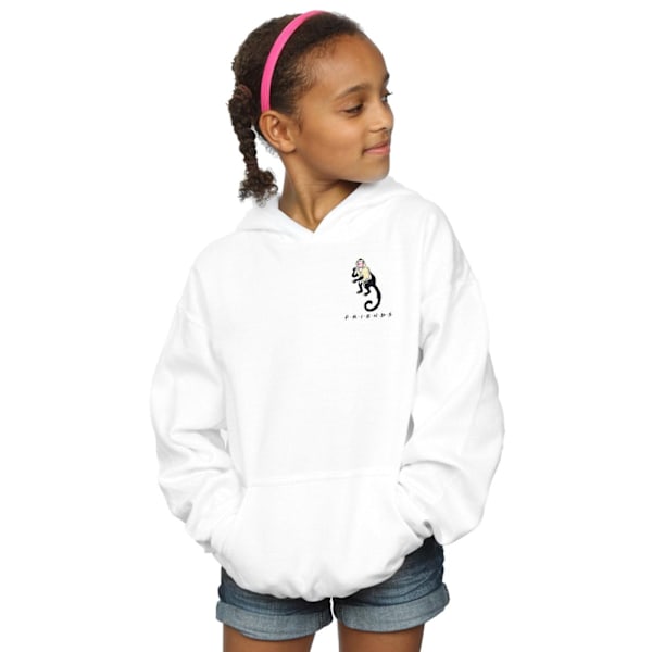 Friends Girls Marcel Brösttryck Hoodie 9-11 År Vit White 9-11 Years