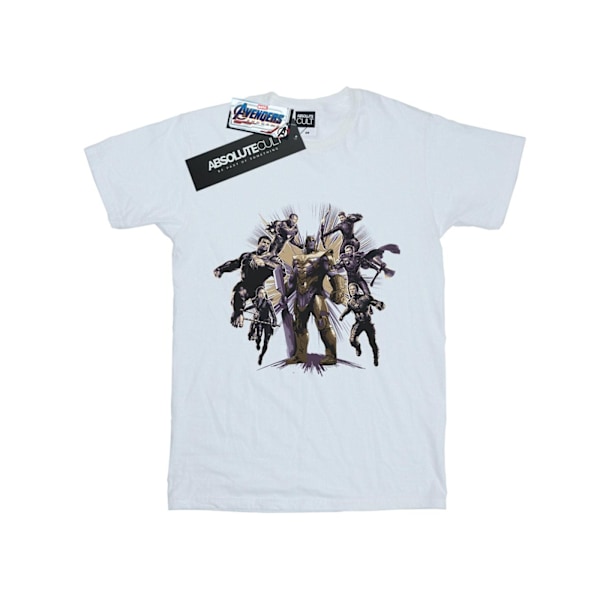 Marvel Womens/Ladies Avengers Endgame Vs Thanos Bomull Boyfrien White XL
