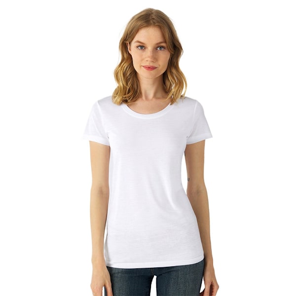 B&C Dam/Dam Sublimering T-shirt 12 UK Vit White 12 UK