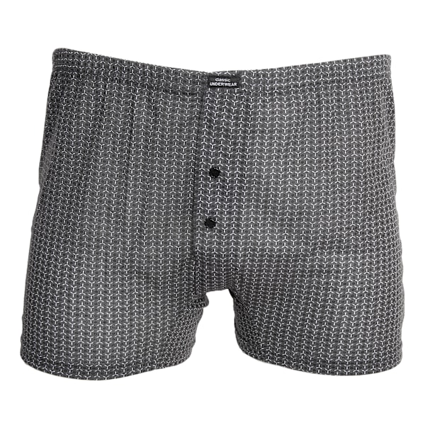 Tom Franks herr mönstrade jersey boxershorts (3 par) XL grå Grey XL