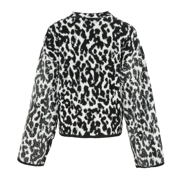 Biba Dam Leopardmönstrad Tröja 10 UK Svart/Grå Black/Grey 10 UK
