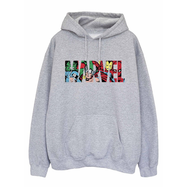 Marvel Comics Herr Infill Logo Hoodie L Sports Grey Sports Grey L