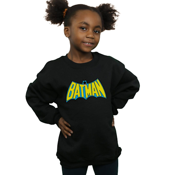 DC Comics Girls Batman Retro Logo Sweatshirt 12-13 år Svart Black 12-13 Years