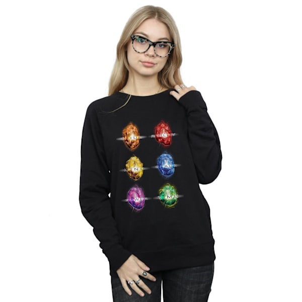 Marvel Dam/Kvinnor Avengers Infinity War Infinity Stones Sweatshirt Black XL