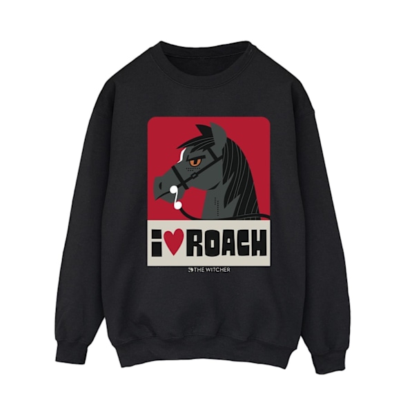 Netflix Dam/Damer The Witcher I Heart Roach Sweatshirt XXL Black XXL