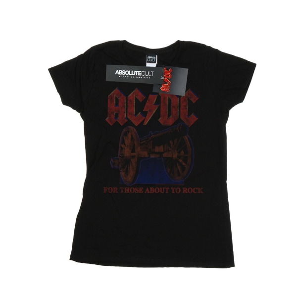 AC/DC damer/damer för de som ska rocka Canon Cotton T-Shir Black XL