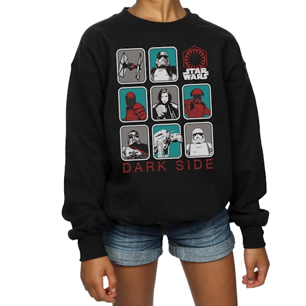 Star Wars Girls The Last Jedi Dark Side Multi Character Sweatsh Black 9-11 Years