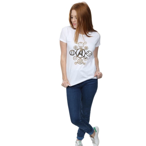 Avengers Infinity War Dam T-shirt i bomull för kvinnor/damer, storlek S, vit White S