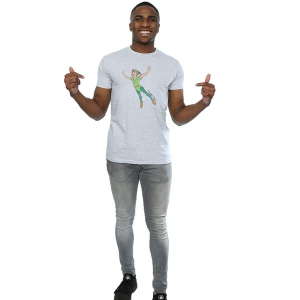 Peter Pan Herr Klassisk Flygande Heather T-Shirt XL Grå Grey XL